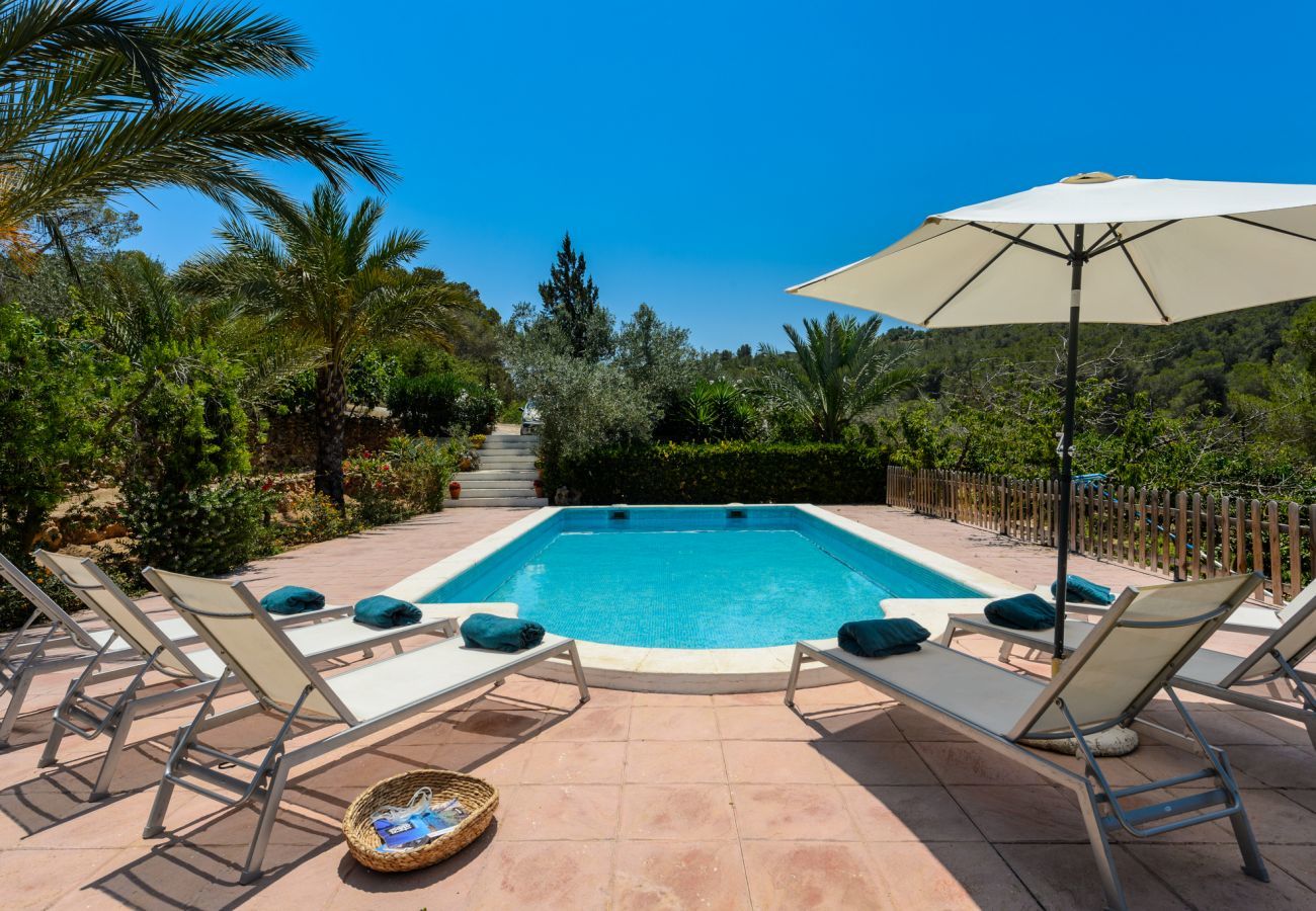 Luxury Ibiza Villa Mariposa with private pool and beautiful garden. Near beach of Benirras in San Miguel 