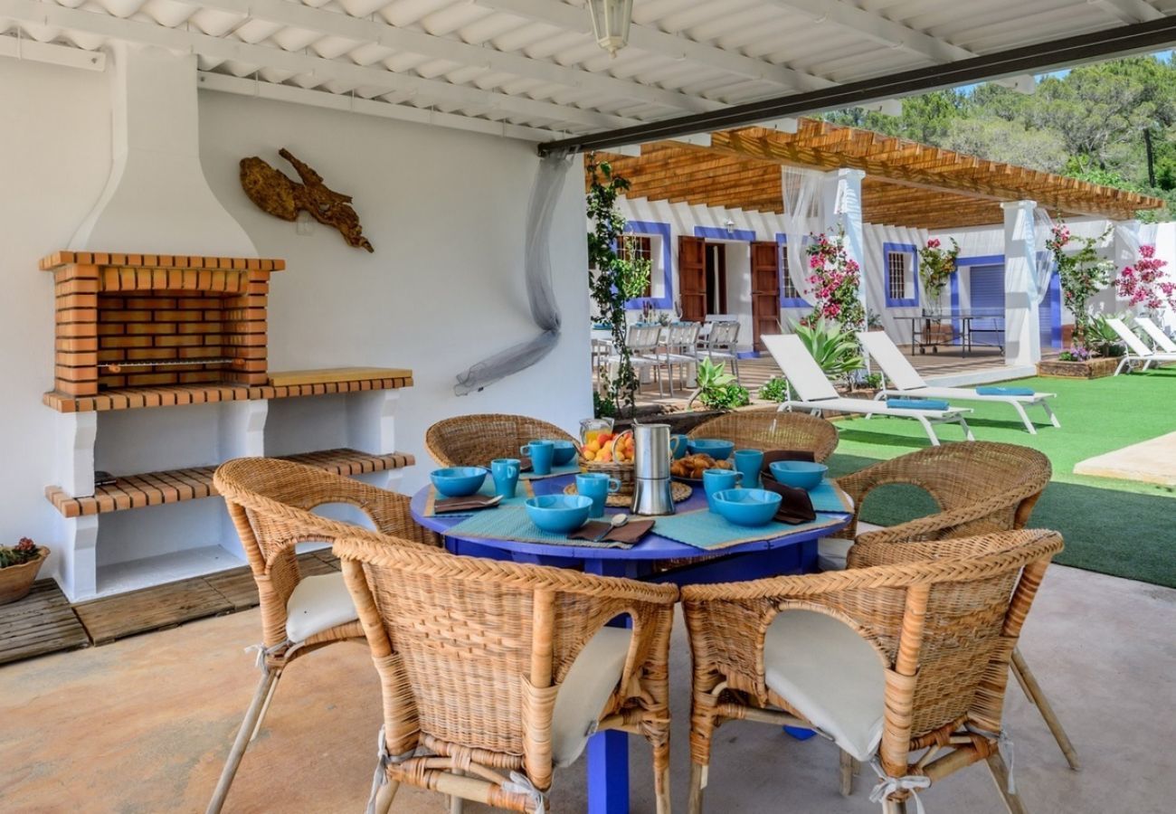 Villa Belicia has a spacious private pool and lots of privacy. With comfortable garden. In Santa Eulalia, Ibiza