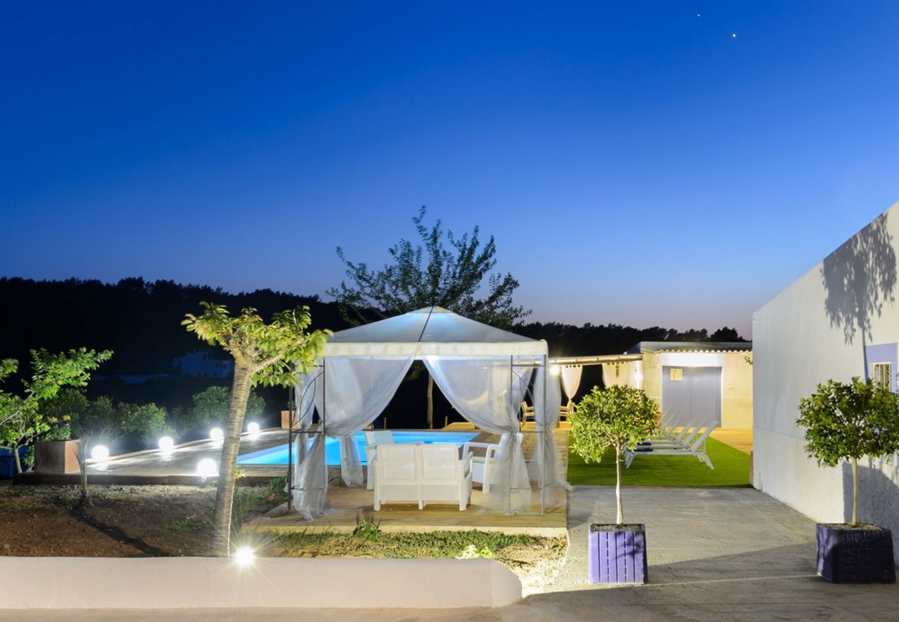 Villa Belicia has a spacious private pool and lots of privacy. With comfortable garden. In Santa Eulalia, Ibiza