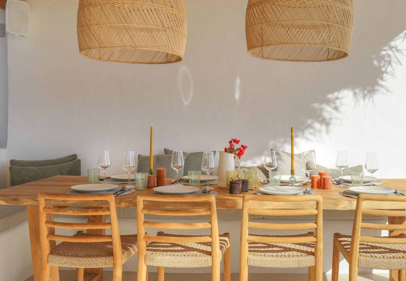 Large covered dining table Large covered dining table for long after-dinner dining