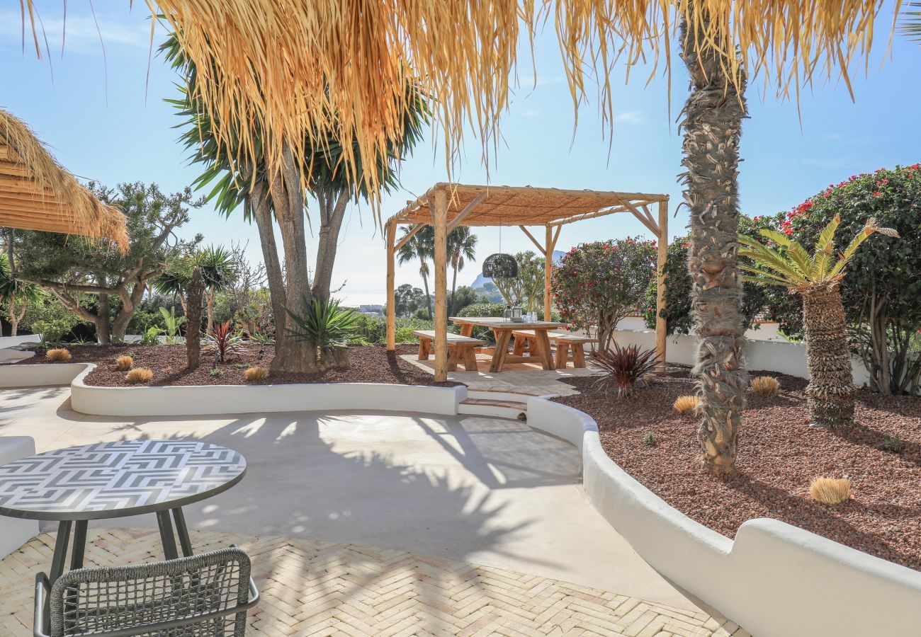 Beautiful garden  Beautiful garden with palm trees and several seats